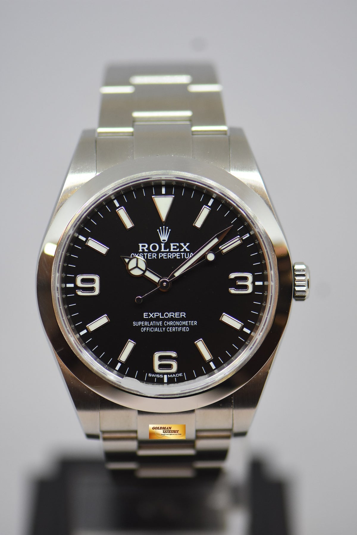 [SOLD] ROLEX OYSTER EXPLORER 39mm MARK II DIAL STEEL IN BRACELET BLACK 214270 (MINT)