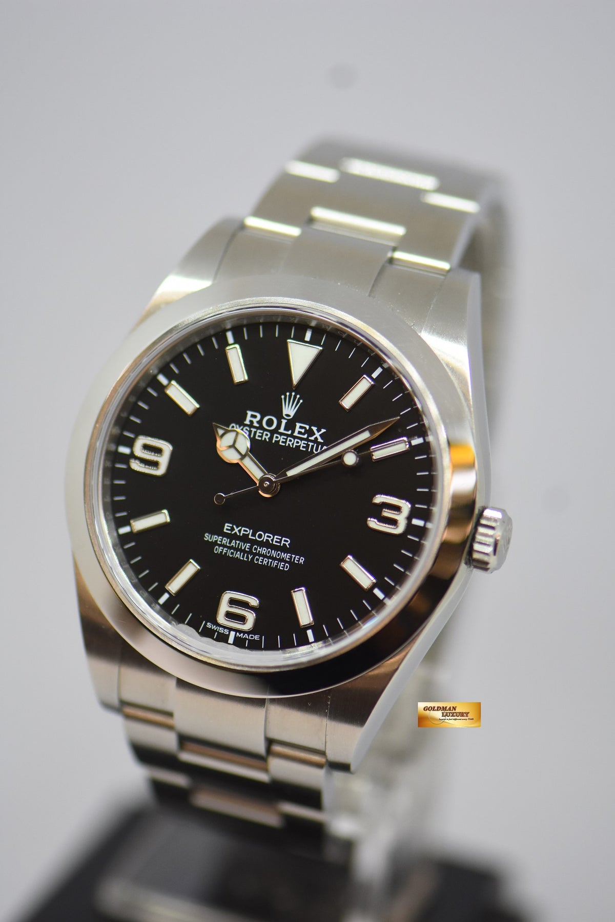 [SOLD] ROLEX OYSTER EXPLORER 39mm MARK II DIAL STEEL IN BRACELET BLACK 214270 (MINT)