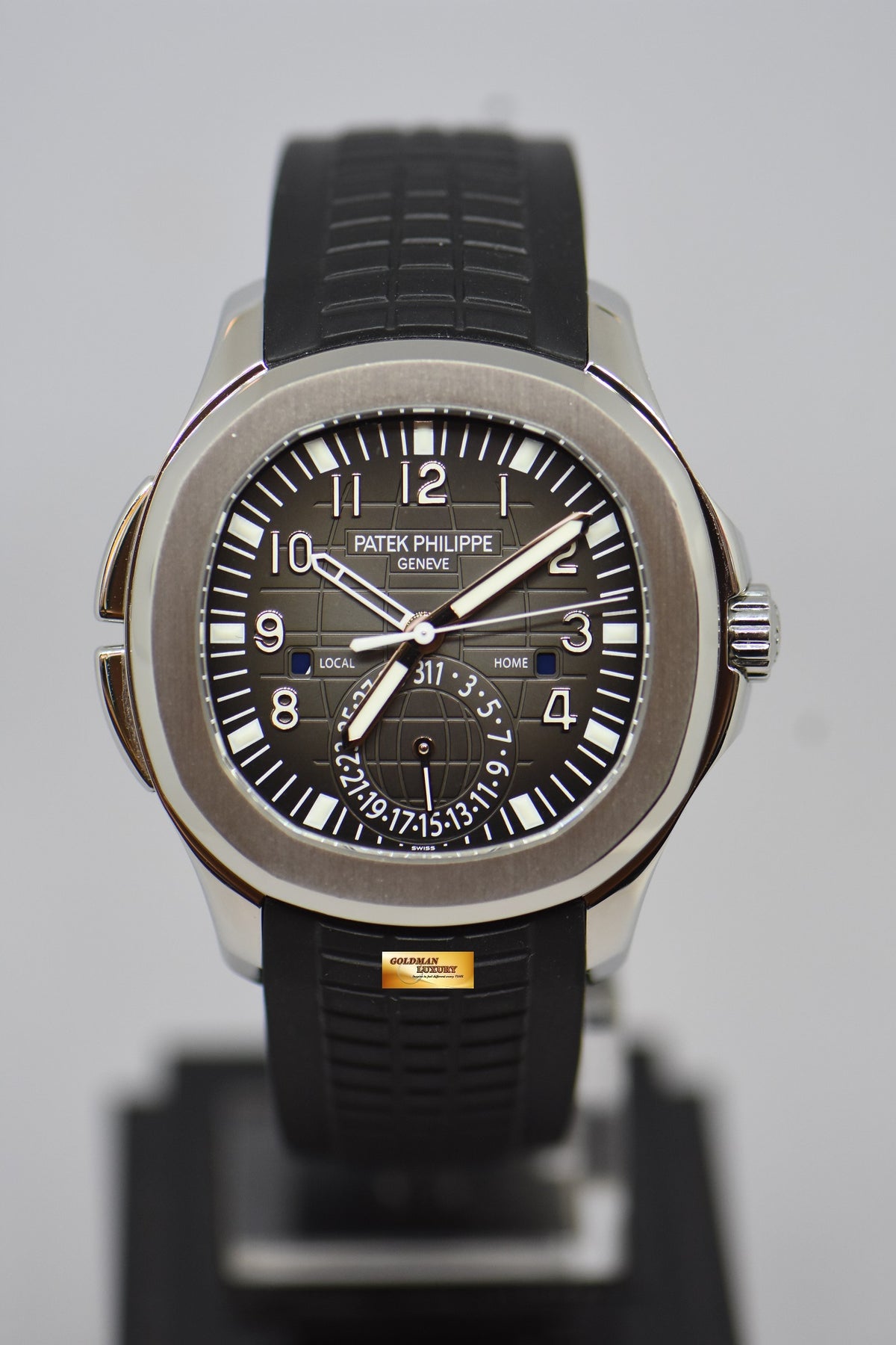 [SOLD] PATEK PHILIPPE AQUANAUT TRAVEL TIME 40.8mm STEEL IN RUBBER 5164A AUTOMATIC (LNIB)
