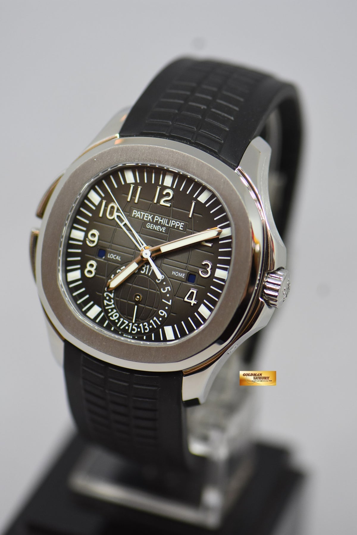 [SOLD] PATEK PHILIPPE AQUANAUT TRAVEL TIME 40.8mm STEEL IN RUBBER 5164A AUTOMATIC (LNIB)