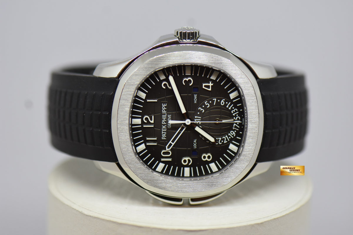[SOLD] PATEK PHILIPPE AQUANAUT TRAVEL TIME 40.8mm STEEL IN RUBBER 5164A AUTOMATIC (LNIB)