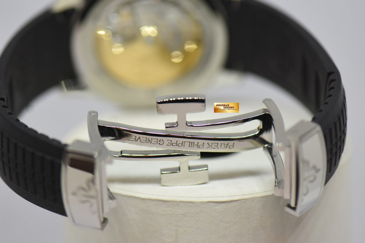 [SOLD] PATEK PHILIPPE AQUANAUT TRAVEL TIME 40.8mm STEEL IN RUBBER 5164A AUTOMATIC (LNIB)