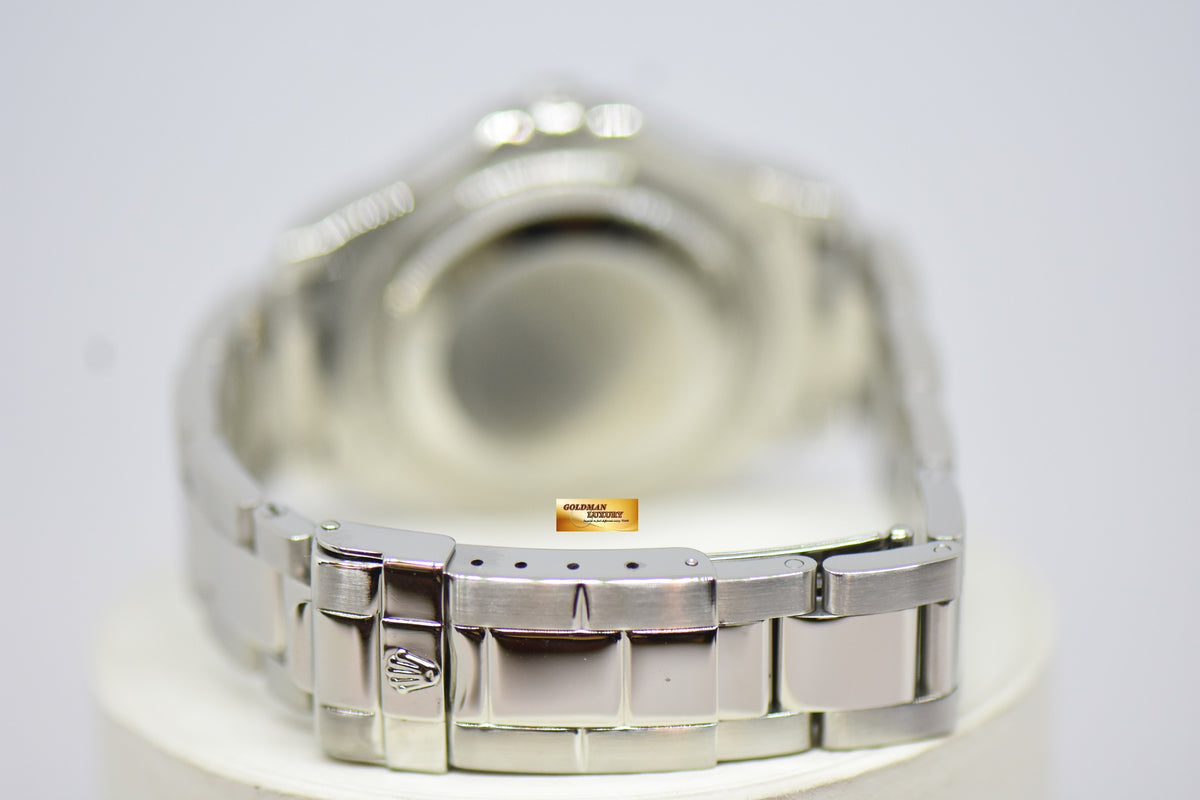 [SOLD] ROLEX OYSTER PERPETUAL YACHT-MASTER 35mm LADIES MIDSIZE STEEL IN BRACELET PLATINUM DIAL / BEZEL 168622 (MINT)