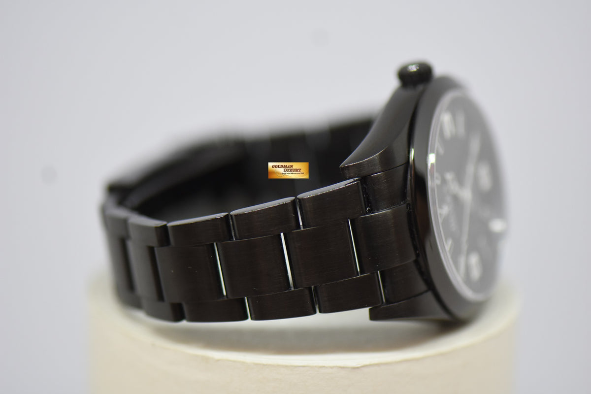 [SOLD] BAMFORD ROLEX OYSTER EXPLORER 39mm BLACK DIAL DLC BLACK COATING IN STEEL BRACELET 214270 (LNIB)