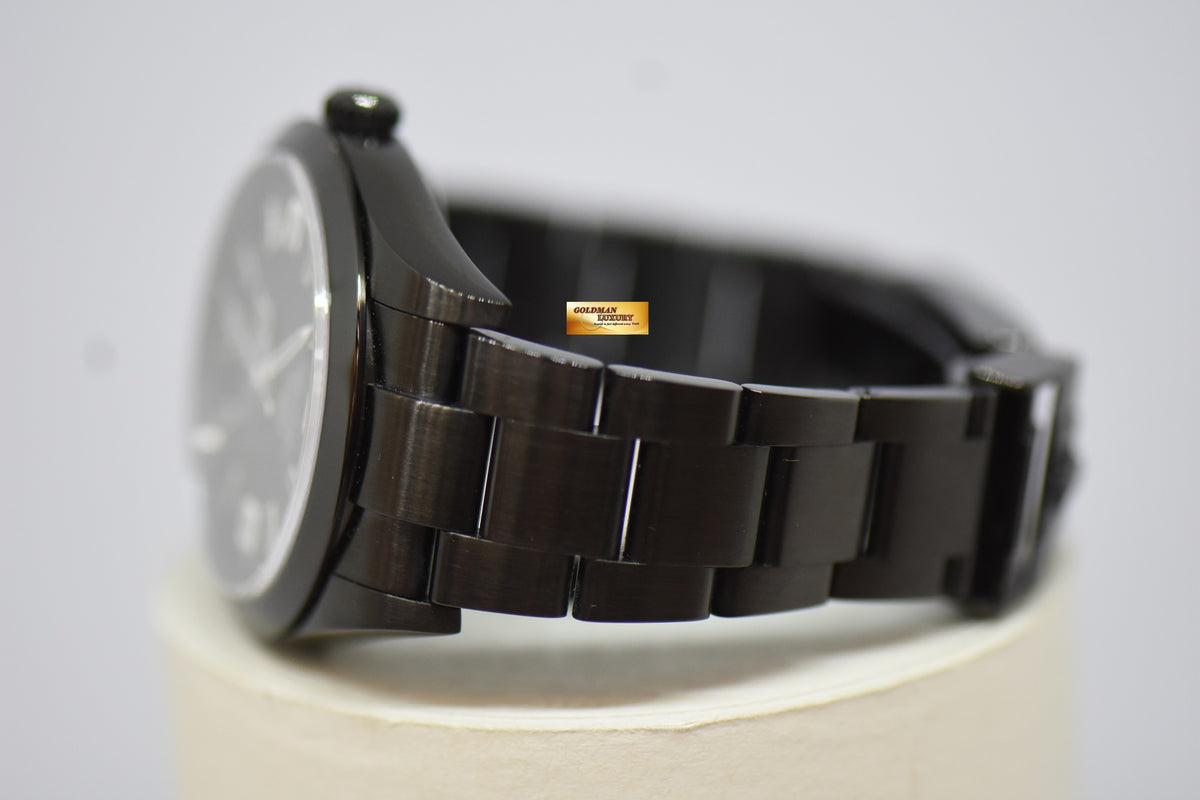 [SOLD] BAMFORD ROLEX OYSTER EXPLORER 39mm BLACK DIAL DLC BLACK COATING IN STEEL BRACELET 214270 (LNIB)