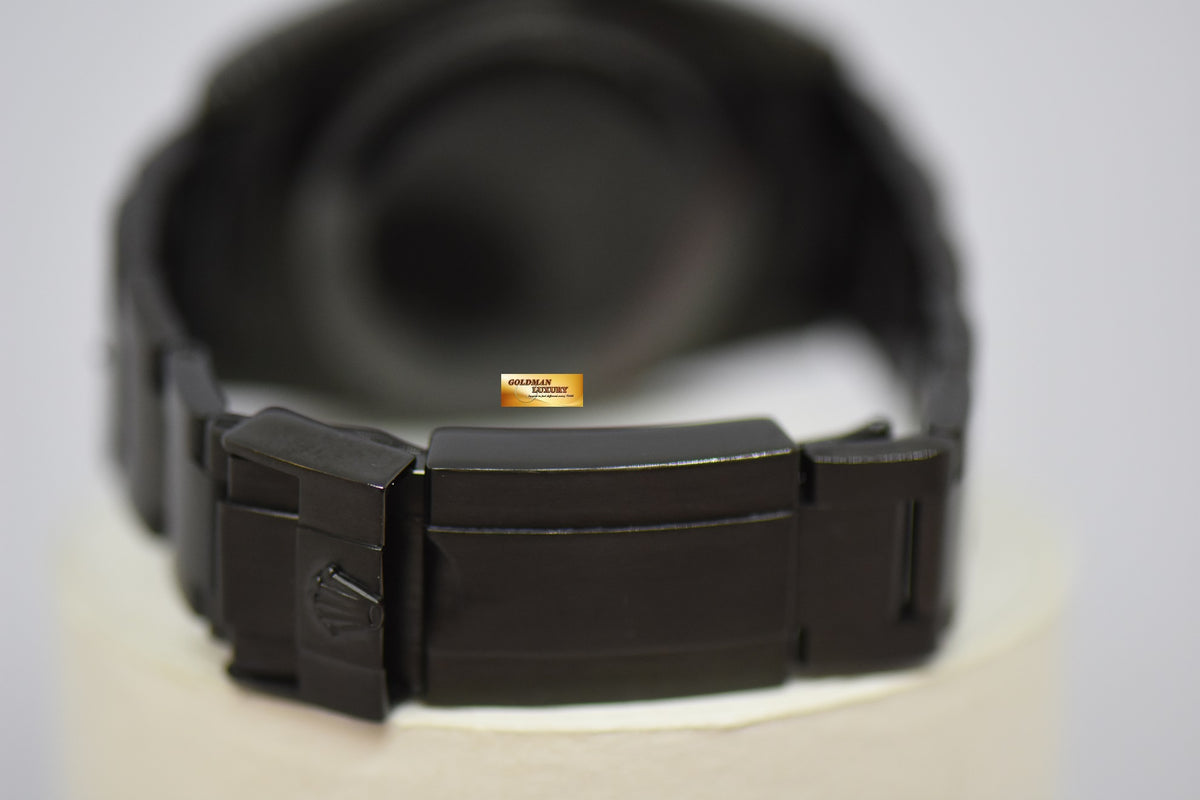 [SOLD] BAMFORD ROLEX OYSTER EXPLORER 39mm BLACK DIAL DLC BLACK COATING IN STEEL BRACELET 214270 (LNIB)