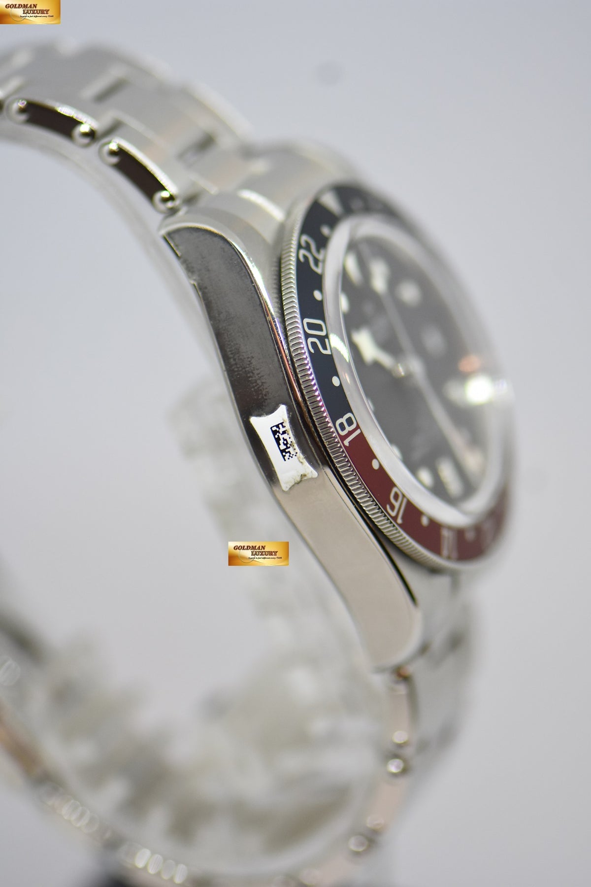 [SOLD] TUDOR BLACK BAY GMT PEPSI RED / BLUE 41mm BLACK DIAL STEEL IN RIVETED BRACELET 79830RB AUTOMATIC (LNIB)
