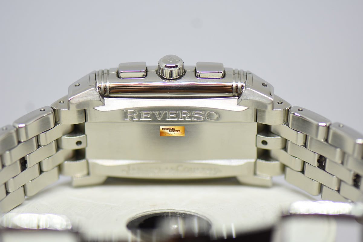 [SOLD] JLC GRAN SPORT REVERSO CHRONOGRAPH STEEL IN BRACELET MANUAL WINDING 295.8.59 (MINT)
