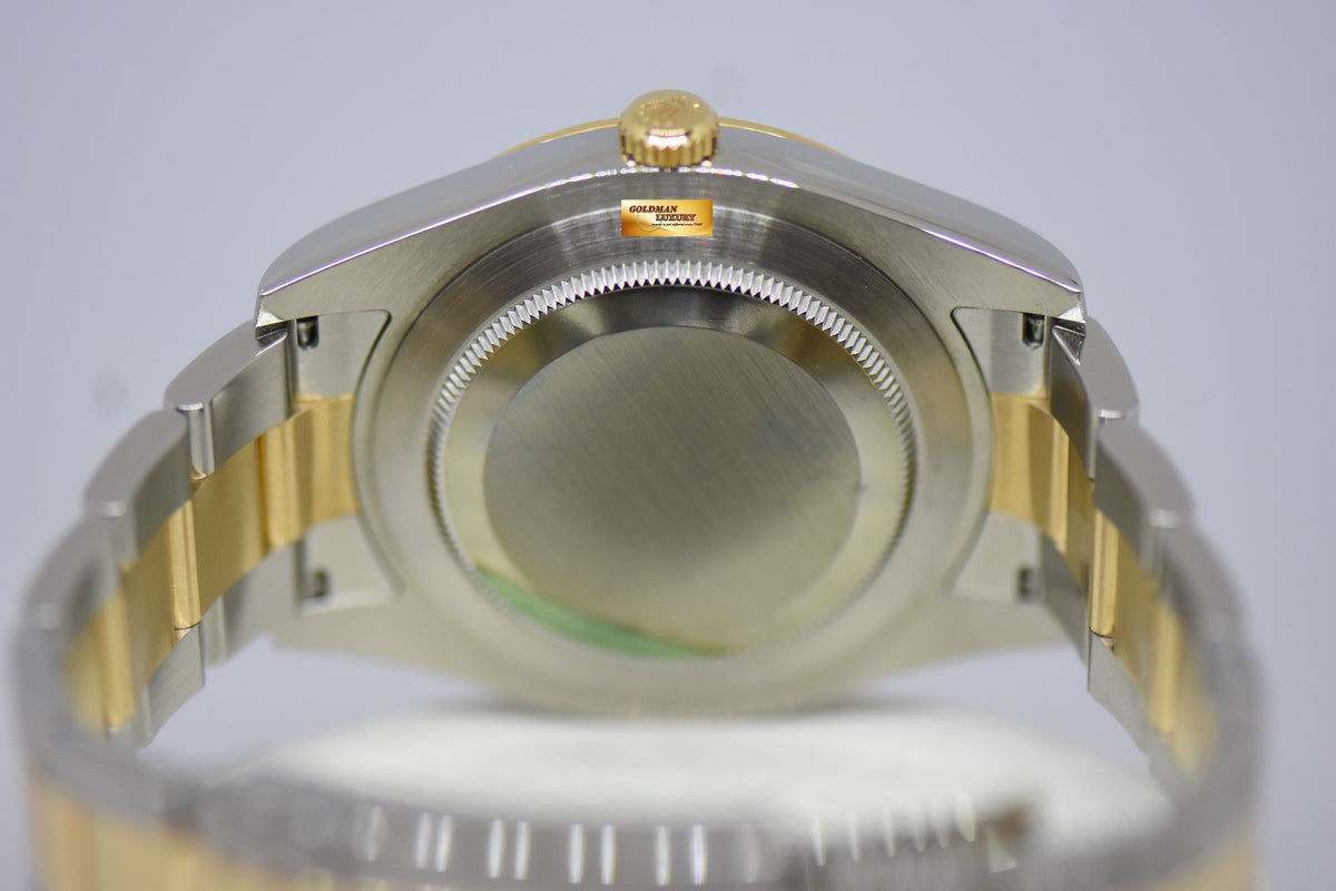 [SOLD] ROLEX OYSTER PERPETUAL DATEJUST II 41mm GOLD DIAMOND DIAL GOLD / STEEL IN OYSTER BRACELET 116333 (MINT)