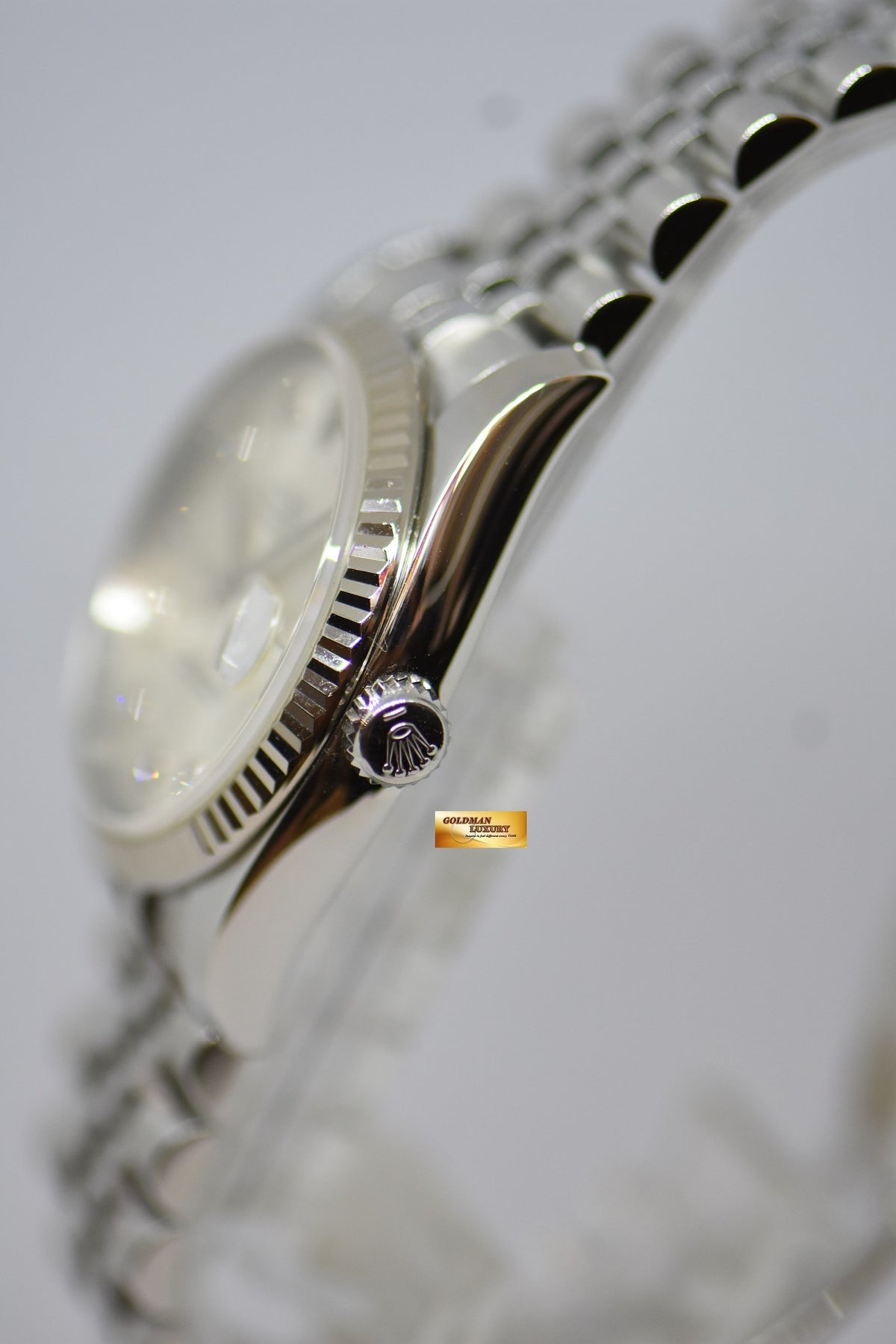 [SOLD] ROLEX OYSTER PERPETUAL DATEJUST 36mm STEEL IN JUBILEE BRACELET SILVER DIAMOND DIAL 116234 (MINT)