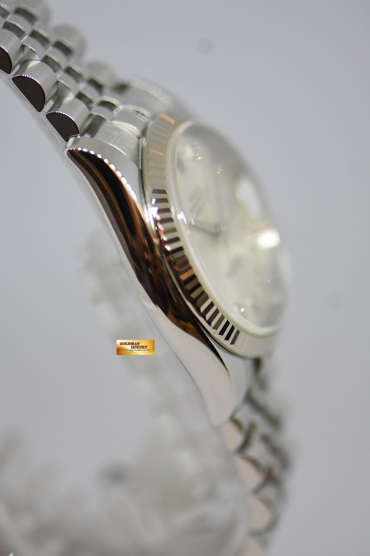 [SOLD] ROLEX OYSTER PERPETUAL DATEJUST 36mm STEEL IN JUBILEE BRACELET SILVER DIAMOND DIAL 116234 (MINT)