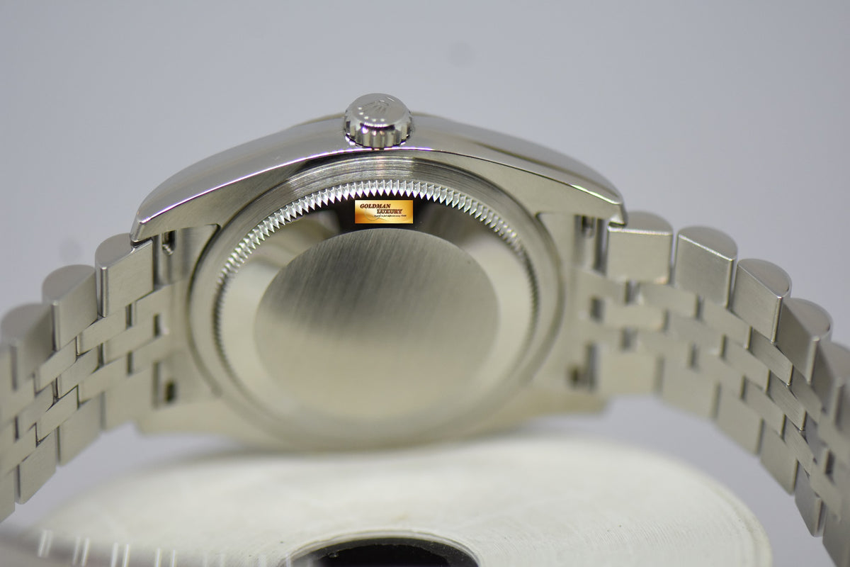 [SOLD] ROLEX OYSTER PERPETUAL DATEJUST 36mm STEEL IN JUBILEE BRACELET SILVER DIAMOND DIAL 116234 (MINT)