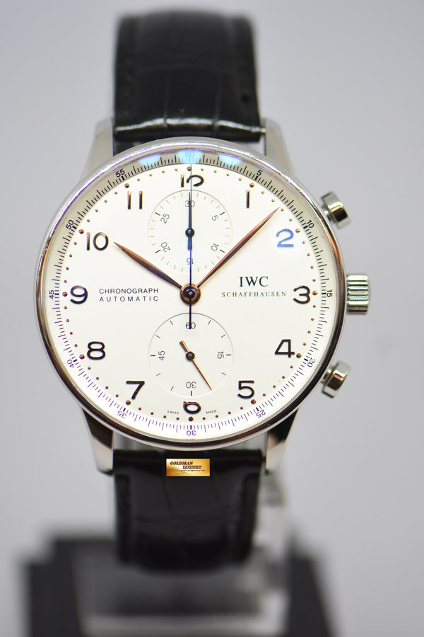 [SOLD] IWC PORTUGUESE CHRONOGRAPH 41mm SILVERED-WHITE DIAL AUTOMATIC IW3714-01 (MINT)