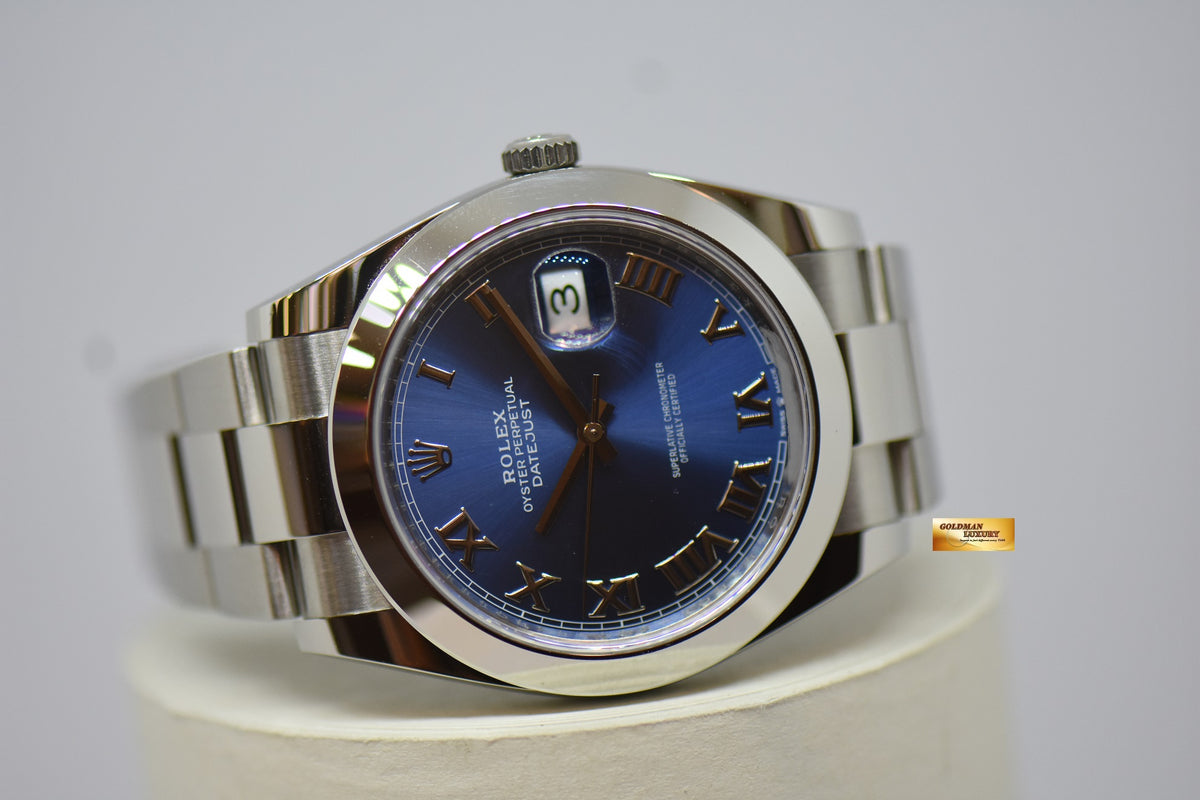 [SOLD] ROLEX OYSTER PERPETUAL DATEJUST 41mm BLUE DIAL STEEL IN OYSTER BRACELET 126300 (LNIB)