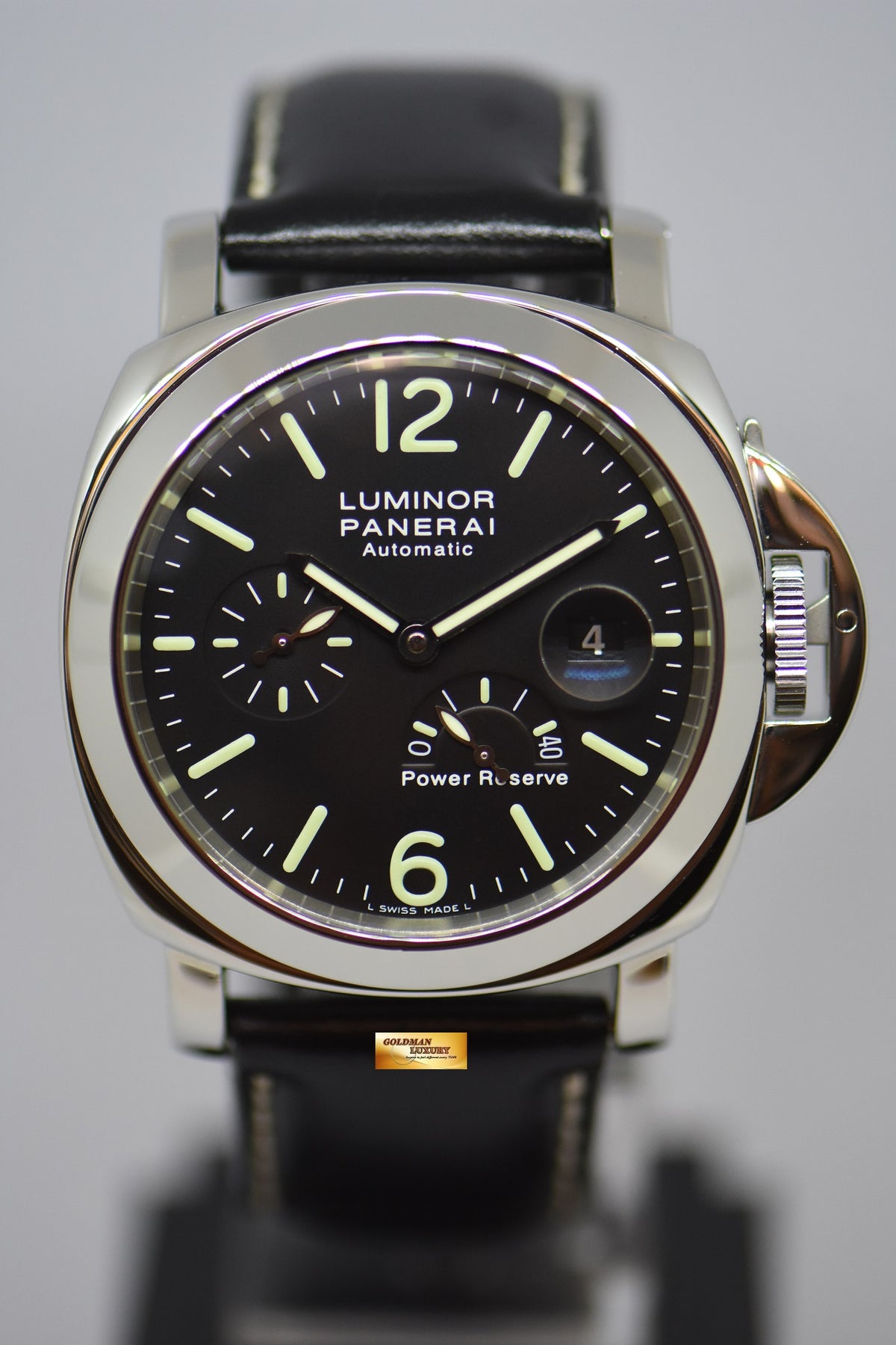[SOLD] PANERAI LUMINOR MARINA 44mm POWER RESERVE AUTOMATIC BLACK PAM 90 (MINT)