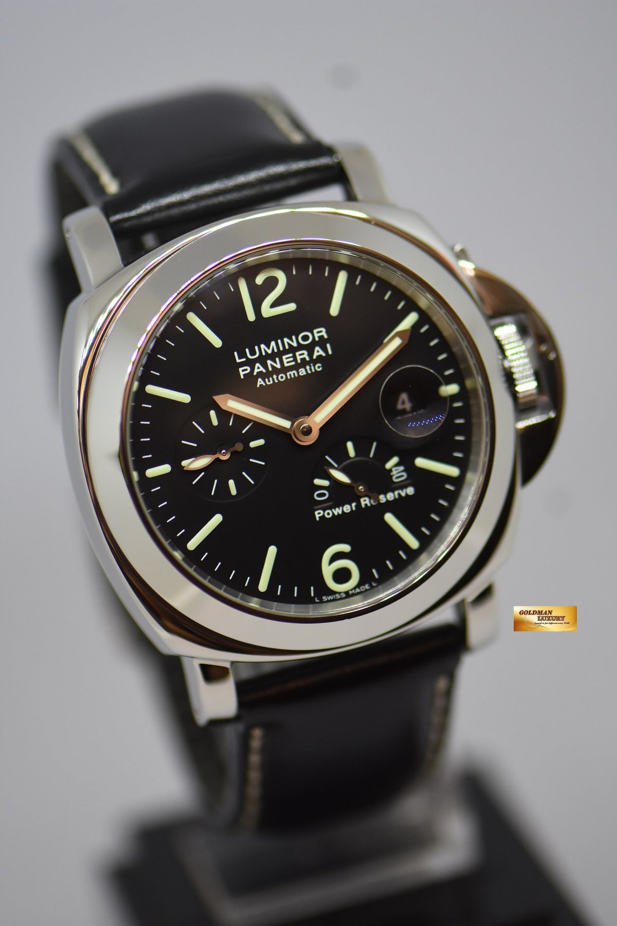 [SOLD] PANERAI LUMINOR MARINA 44mm POWER RESERVE AUTOMATIC BLACK PAM 90 (MINT)