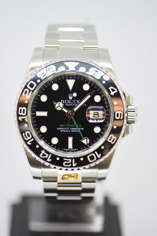 [SOLD] ROLEX OYSTER PERPETUAL GMT-MASTER II 40mm CERAMIC BLACK AUTOMATIC 116710LN (MINT)