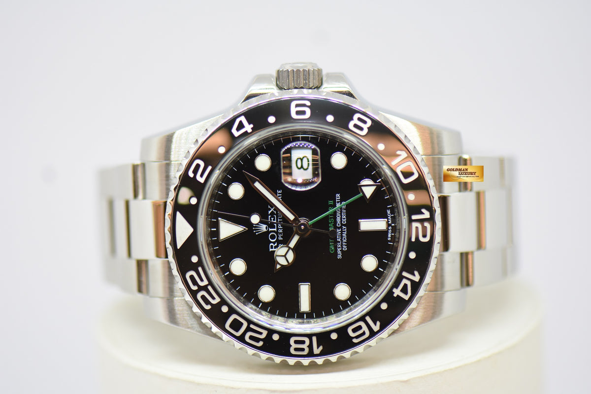 [SOLD] ROLEX OYSTER PERPETUAL GMT-MASTER II 40mm CERAMIC BLACK AUTOMATIC 116710LN (MINT)