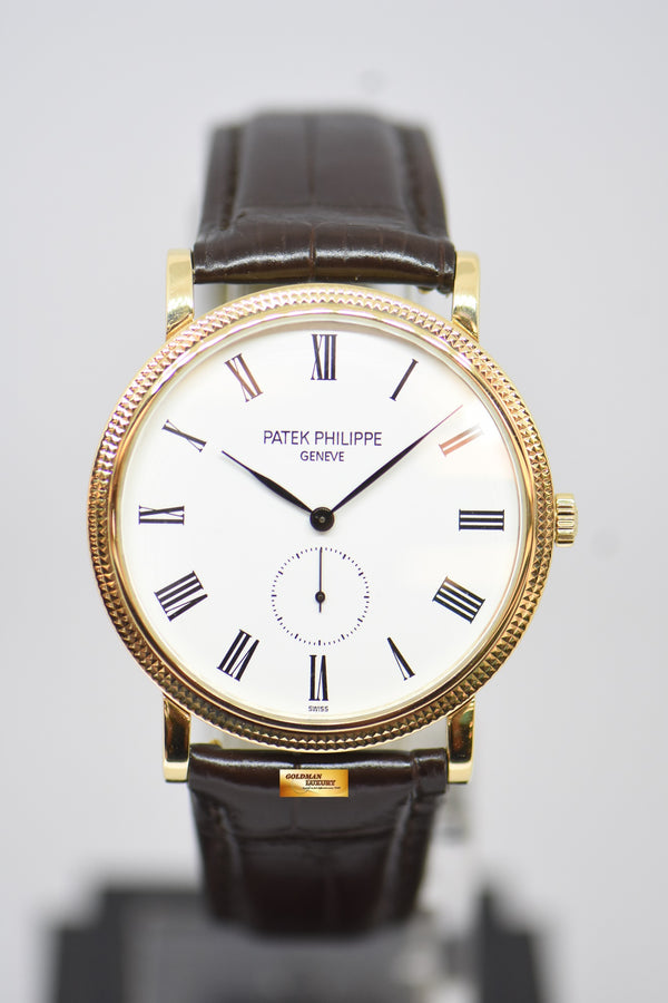 [SOLD] PATEK PHILIPPE CALATRAVA 36mm HOTNAIL BEZEL YELLOW GOLD SUB-SEC DIAL MANUAL WINDING 5119J (MINT)