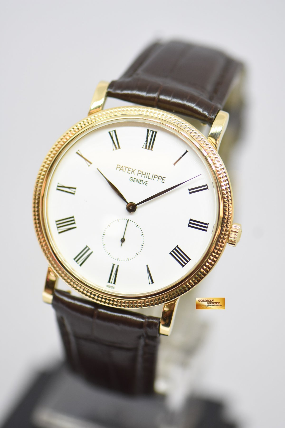 [SOLD] PATEK PHILIPPE CALATRAVA 36mm HOTNAIL BEZEL YELLOW GOLD SUB-SEC DIAL MANUAL WINDING 5119J (MINT)