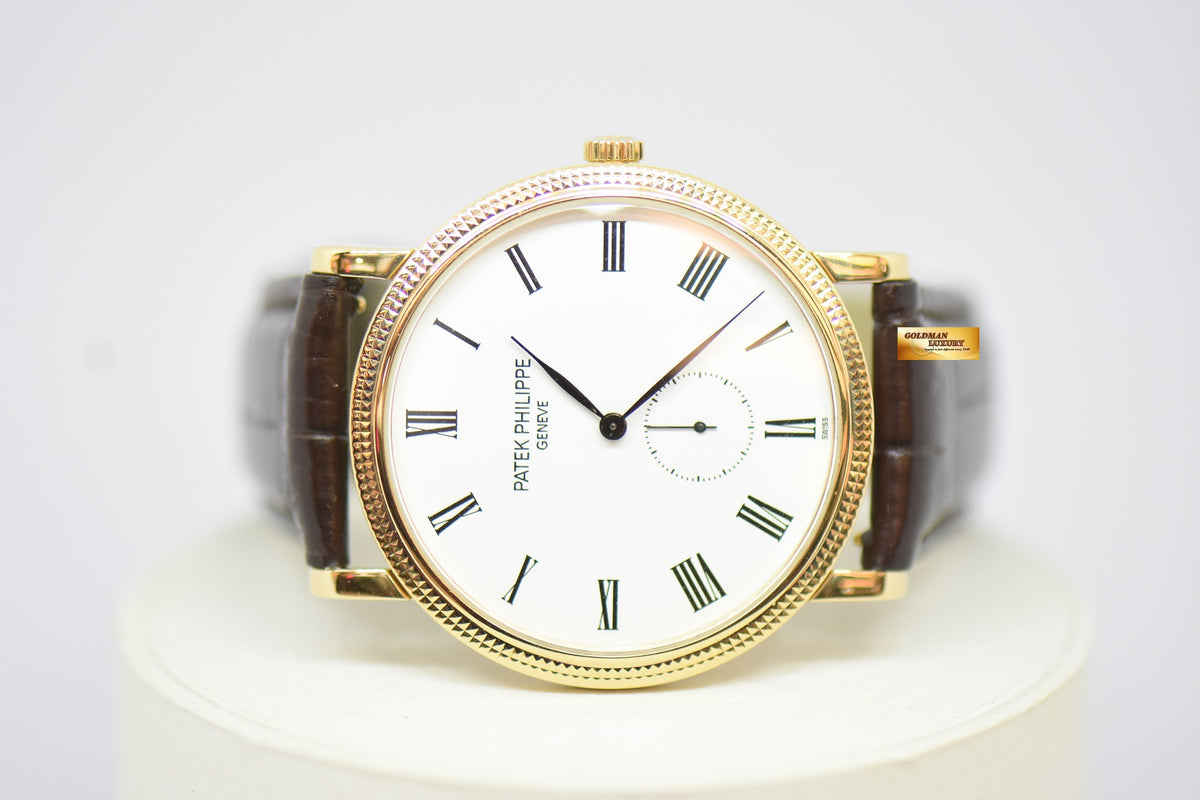 [SOLD] PATEK PHILIPPE CALATRAVA 36mm HOTNAIL BEZEL YELLOW GOLD SUB-SEC DIAL MANUAL WINDING 5119J (MINT)