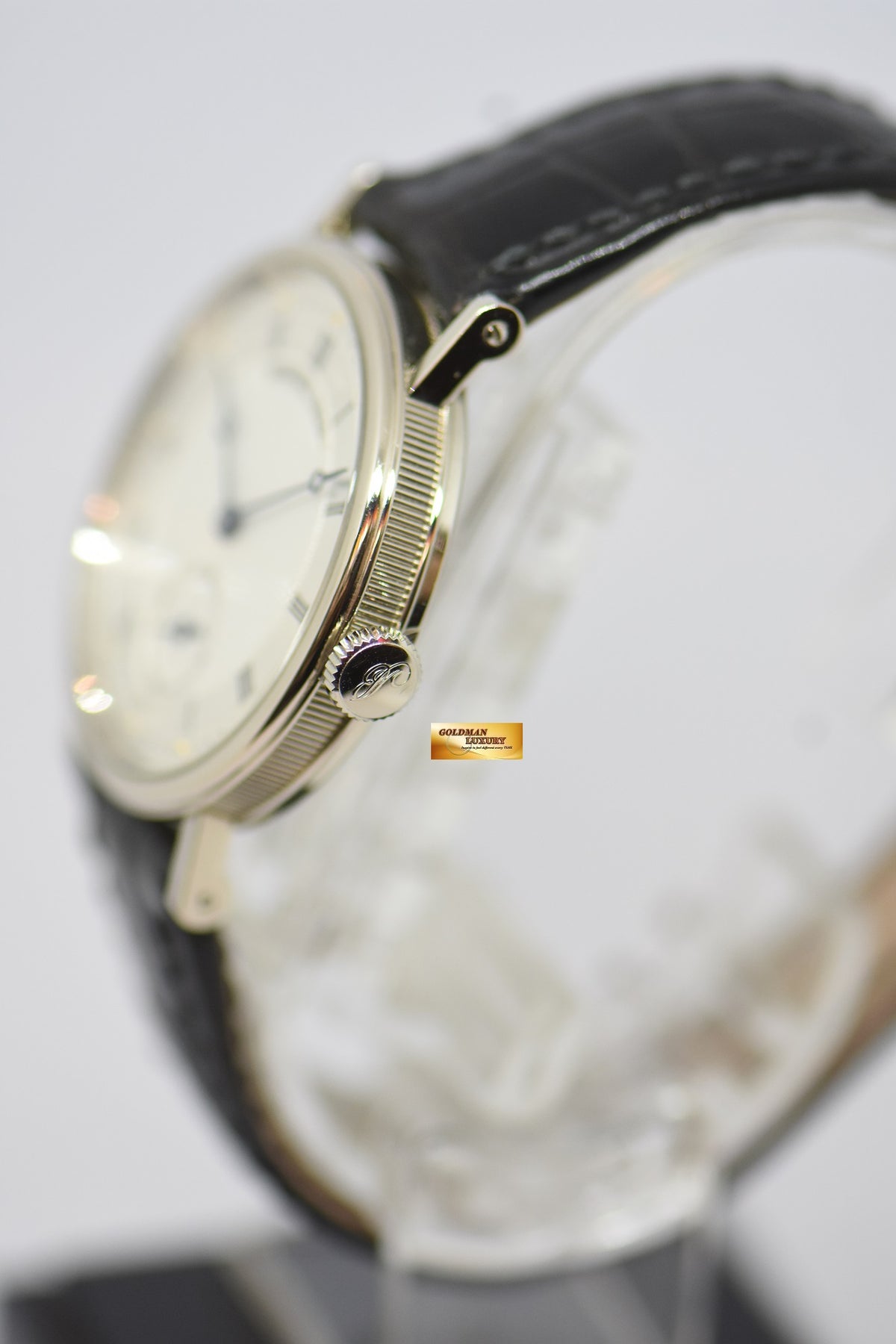 [SOLD] BREGUET CLASSIQUE 34mm 18K WHITE GOLD IN LEATHER STRAP MANUAL WINDING 5907 (MINT)