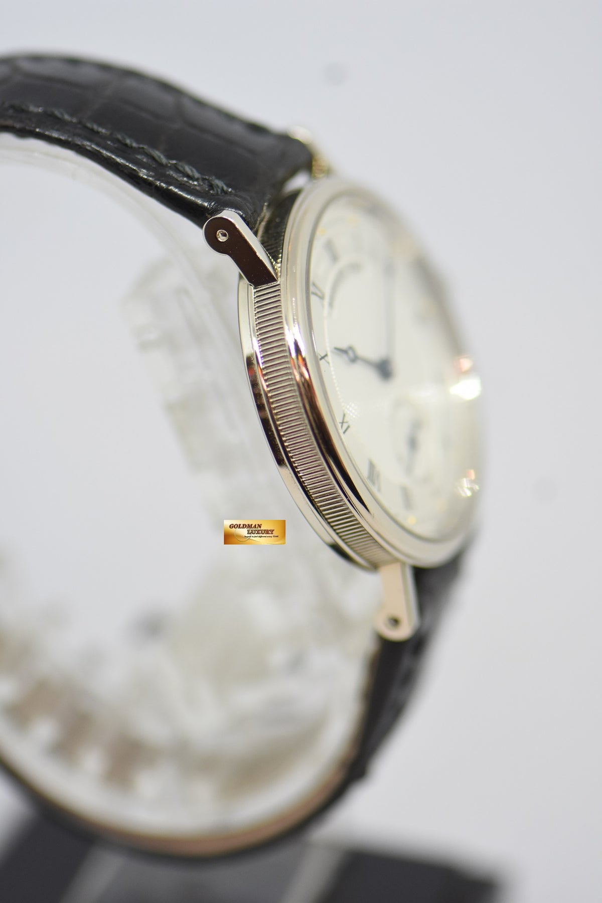 [SOLD] BREGUET CLASSIQUE 34mm 18K WHITE GOLD IN LEATHER STRAP MANUAL WINDING 5907 (MINT)