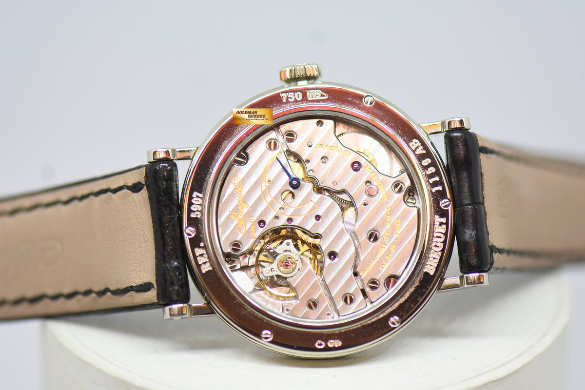 [SOLD] BREGUET CLASSIQUE 34mm 18K WHITE GOLD IN LEATHER STRAP MANUAL WINDING 5907 (MINT)