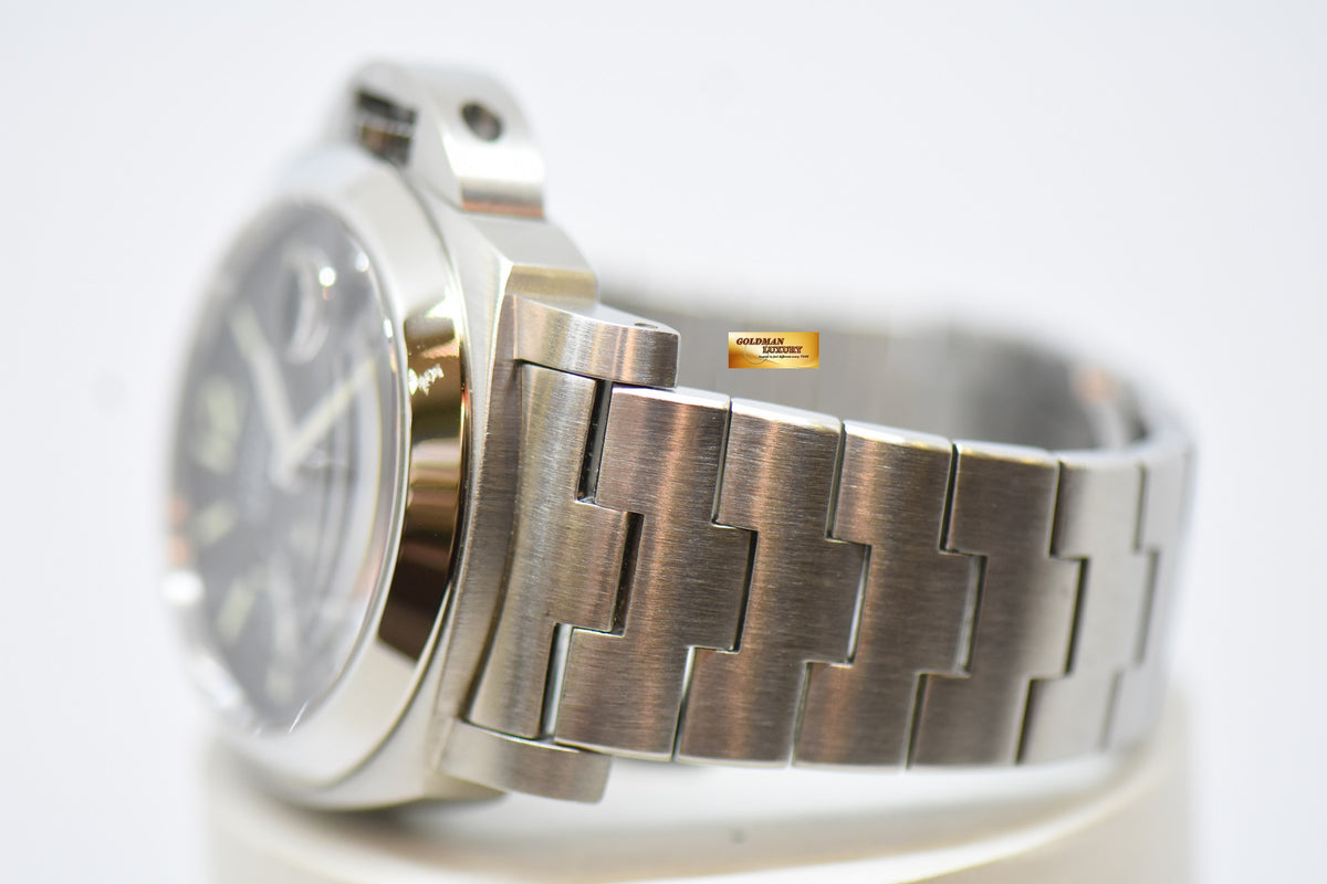 [SOLD] PANERAI LUMINOR MARINA 44mm STEEL IN BRACELET AUTOMATIC BLACK PAM 299 (LNIB)