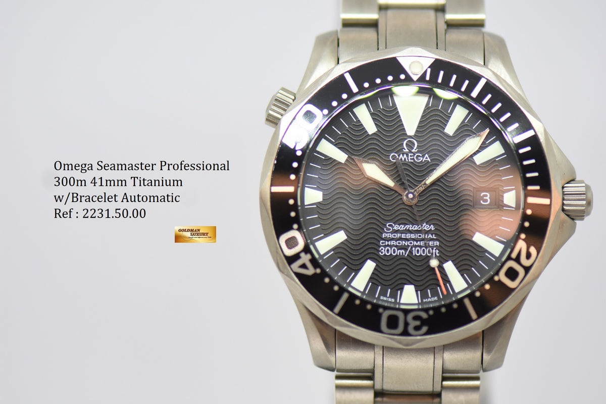 [SOLD] OMEGA SEAMASTER PROFESSIONAL DIVER 41mm TITANIUM IN BRACELET AUTOMATIC 2231.5000 (MINT)