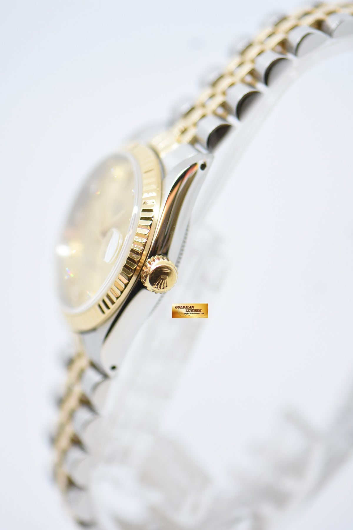 [SOLD] ROLEX OYSTER DATEJUST 31mm HALF-GOLD IN JUBILEE BRACELET DIAMOND DIAL 68273 (NEAR MINT)