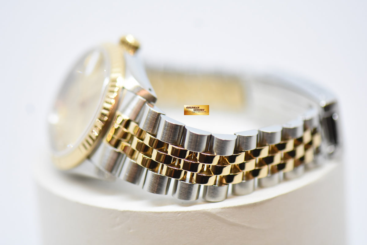 [SOLD] ROLEX OYSTER DATEJUST 31mm HALF-GOLD IN JUBILEE BRACELET DIAMOND DIAL 68273 (NEAR MINT)