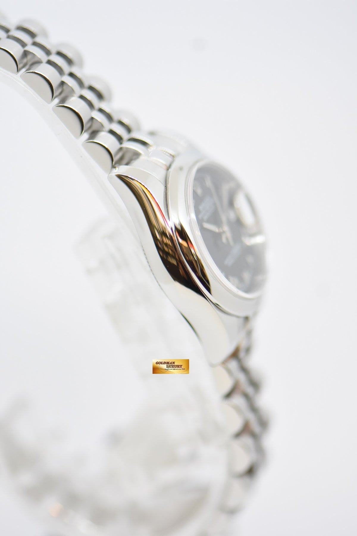 [SOLD] ROLEX OYSTER DATEJUST 26mm STEEL IN JUBILEE BRACELET BLACK DIAL ROMAN NUMERALS 179160 (MINT)