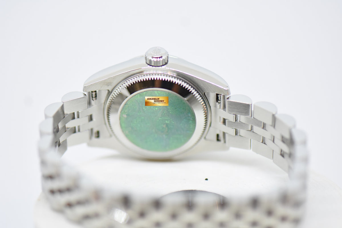 [SOLD] ROLEX OYSTER DATEJUST 26mm STEEL IN JUBILEE BRACELET BLACK DIAL ROMAN NUMERALS 179160 (MINT)