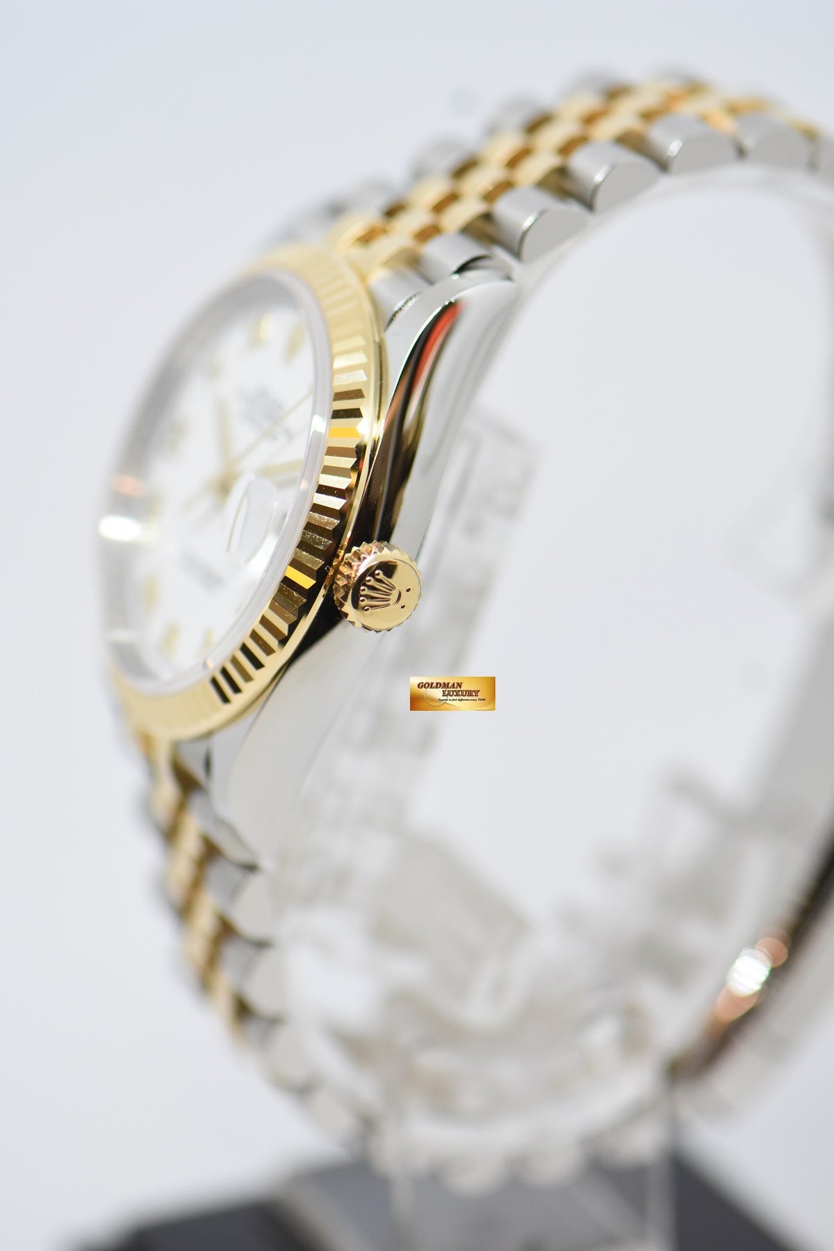 [SOLD] ROLEX OYSTER DATEJUST 36mm GOLD / STEEL IN JUBILEE BRACELET WHITE DIAL ROMAN NUMERALS 126233 (NEW-UNWORN)