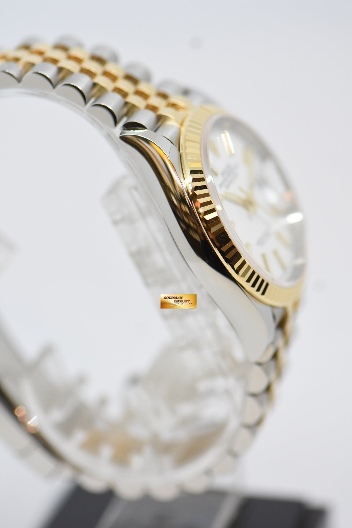 [SOLD] ROLEX OYSTER DATEJUST 36mm GOLD / STEEL IN JUBILEE BRACELET WHITE DIAL BATON NUMERALS 126233 (NEW-UNWORN)