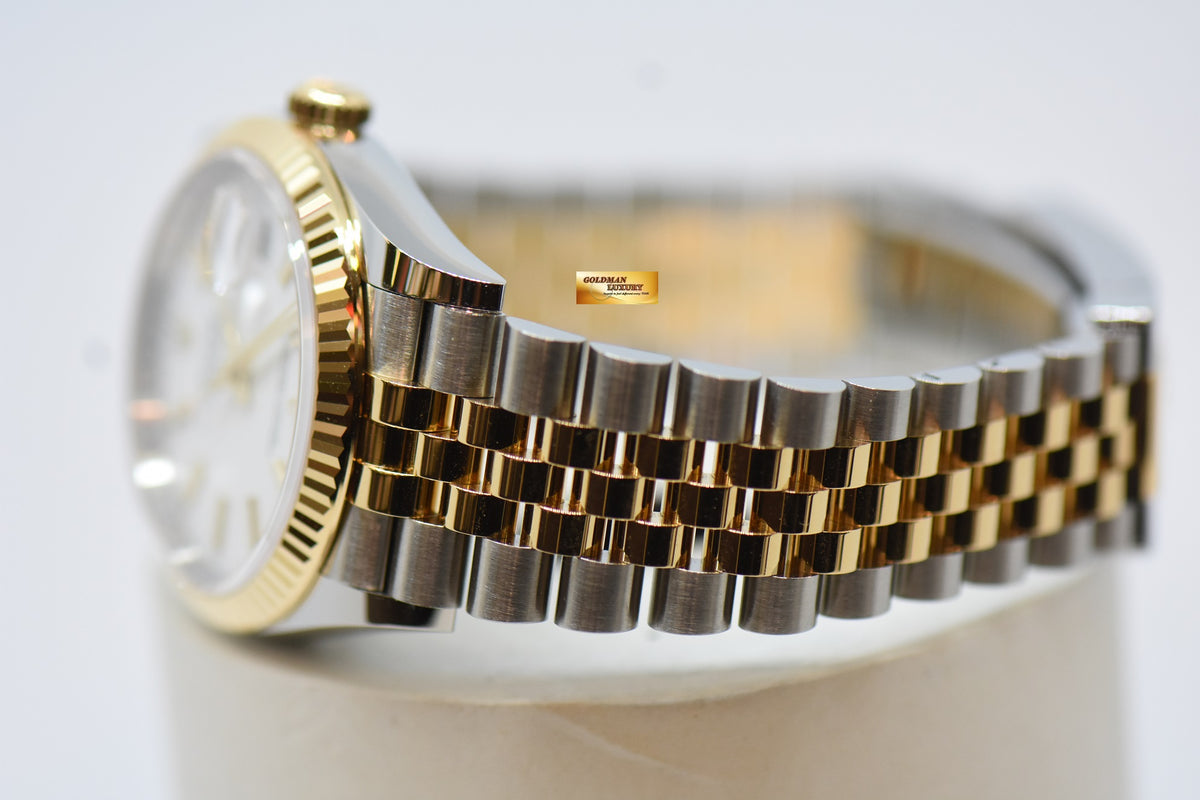 [SOLD] ROLEX OYSTER DATEJUST 36mm GOLD / STEEL IN JUBILEE BRACELET WHITE DIAL BATON NUMERALS 126233 (NEW-UNWORN)