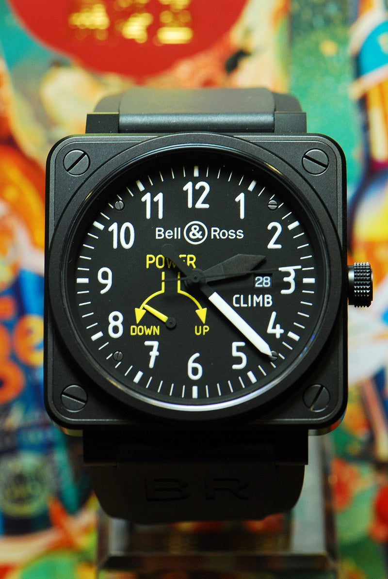 SOLD BELL ROSS AVIATION BR01 97 CLIMB POWER RESERVE NEW UNWORN Goldman Luxury
