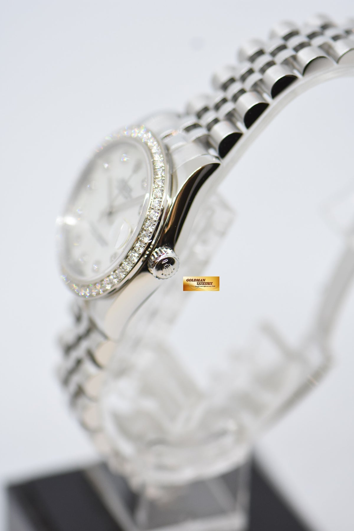 [SOLD] ROLEX OYSTER PERPETUAL DATEJUST 31mm MOP DIAMOND DIAL STEEL IN JUBILEE BRACELET ORIGINAL DIAMOND BEZEL 178384 (MINT)