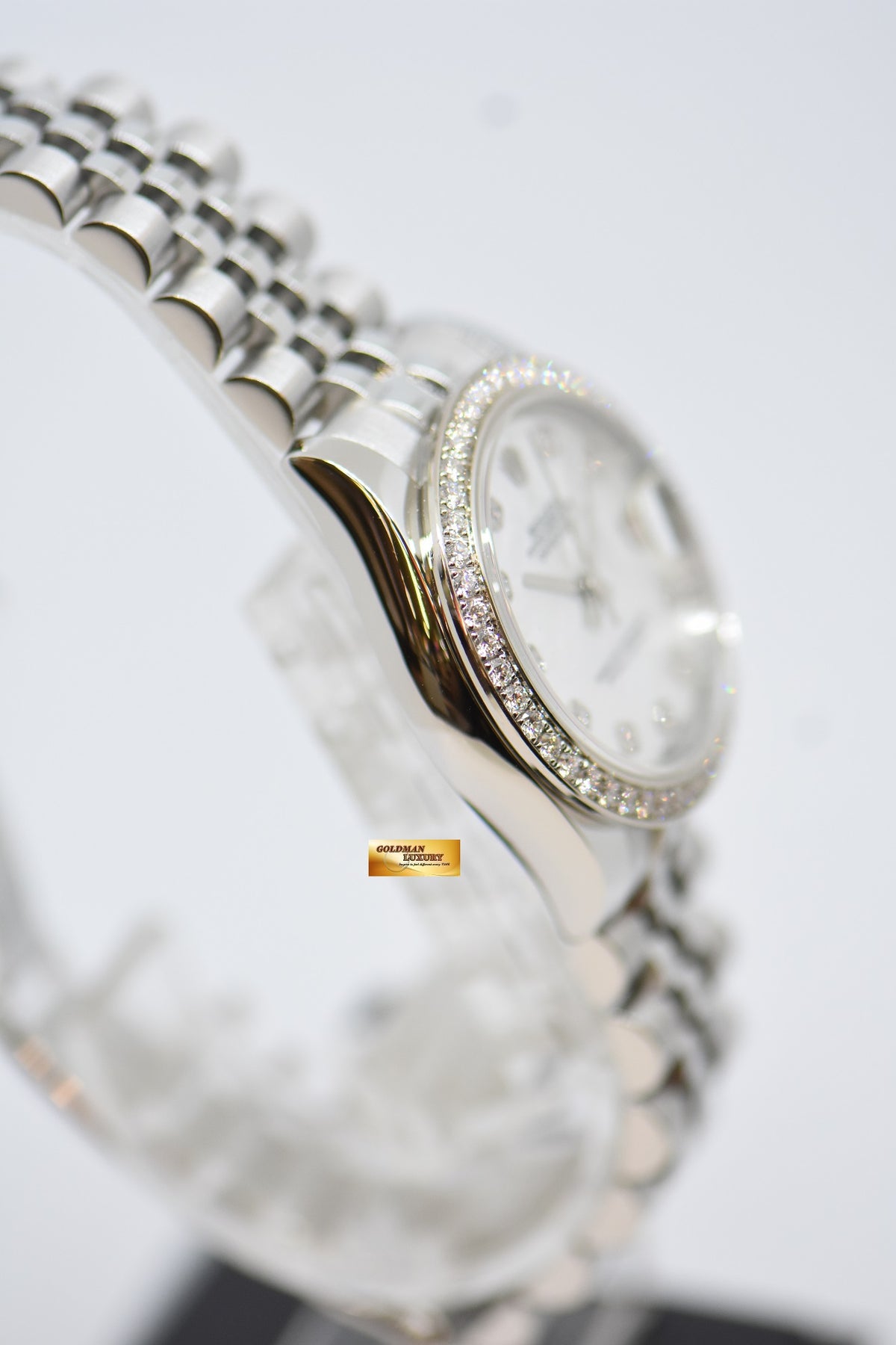 [SOLD] ROLEX OYSTER PERPETUAL DATEJUST 31mm MOP DIAMOND DIAL STEEL IN JUBILEE BRACELET ORIGINAL DIAMOND BEZEL 178384 (MINT)