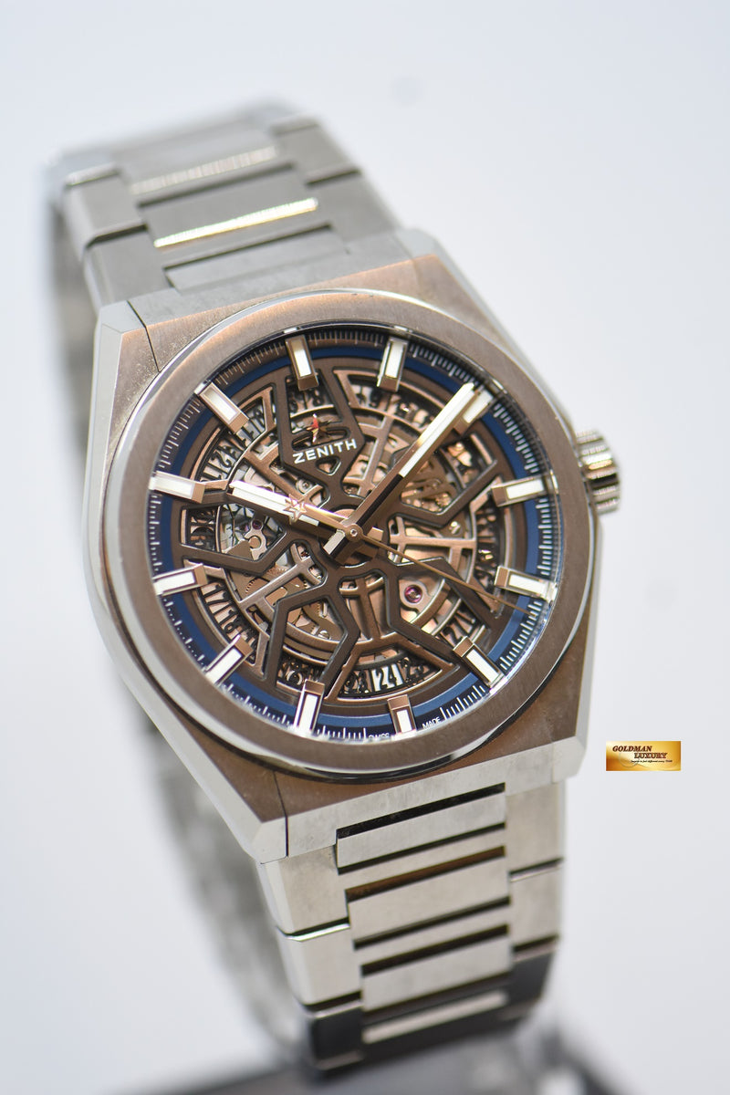 SOLD] ZENITH DEFY CLASSIC 41mm SKELETONISED DIAL TITANIUM IN 