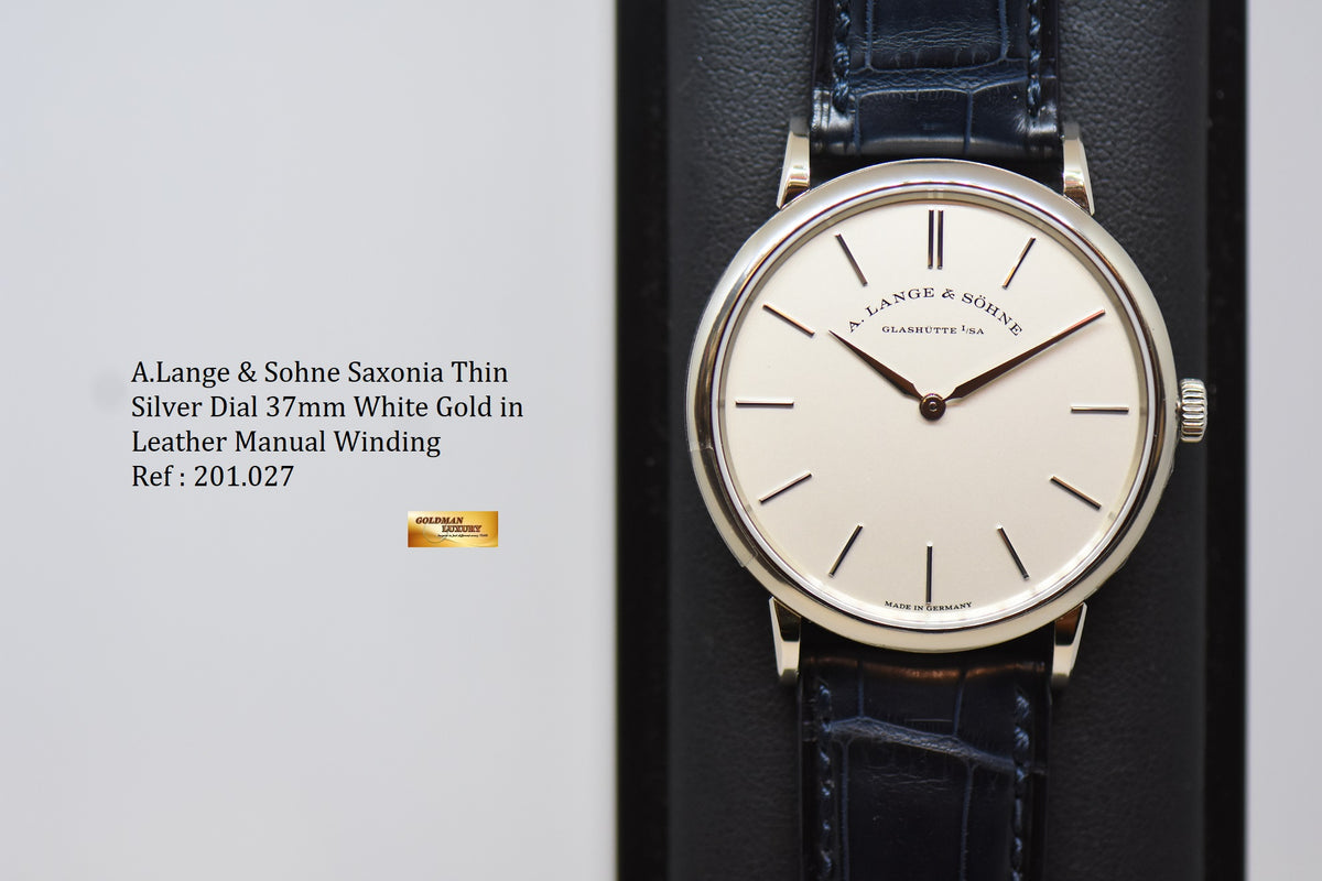[SOLD] A.LANGE & SOHNE SAXONIA THIN 37mm WHITE GOLD IN LEATHER MANUAL WINDING 201.027 (NEW-UNWORN)