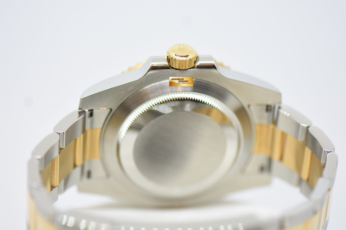 [SOLD] ROLEX OYSTER PERPETUAL SUBMARINER BLUE 40mm HALF-GOLD IN BRACELET MATTE BLUE DIAL CERAMIC BEZEL 116613LB (MINT)