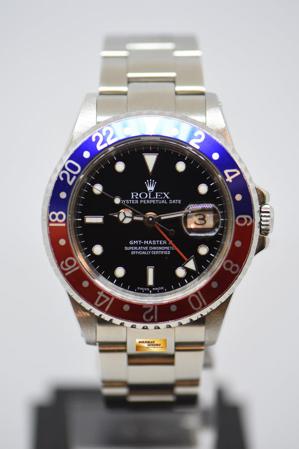 [SOLD] ROLEX OYSTER PERPETUAL GMT-MASTER II 40mm PEPSI RED / BLUE BEZEL 16710 (NEAR MINT)