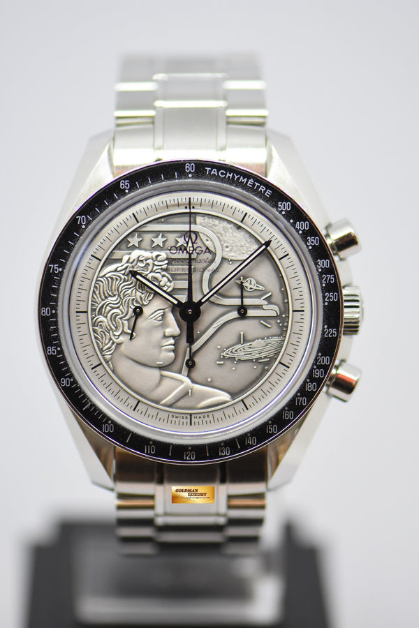 [SOLD] OMEGA SPEEDMASTER CHRONOGRAPH MOONWATCH APOLLO 17 SILVER COIN DIAL 40TH ANNIVERSARY LIMITED EDITION (MINT)
