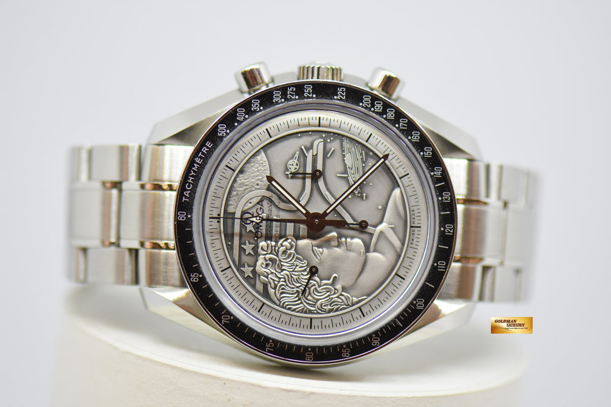 [SOLD] OMEGA SPEEDMASTER CHRONOGRAPH MOONWATCH APOLLO 17 SILVER COIN DIAL 40TH ANNIVERSARY LIMITED EDITION (MINT)