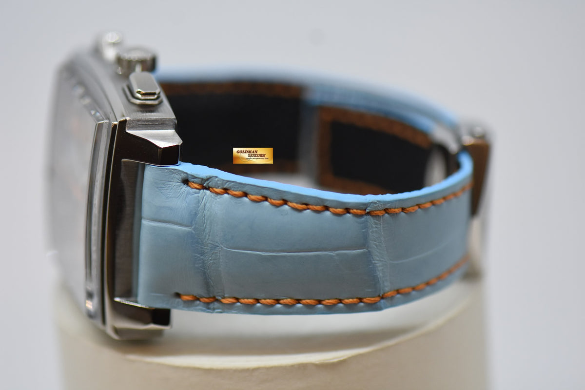 [SOLD] TAG HEUER MONACO VINTAGE GULF “STEVE MCQUEEN” CHRONOGRAPH STEEL IN LEATHER STRAP LIMITED EDITION OF 2500PCS AUTOMATIC CAW2113 (MINT)