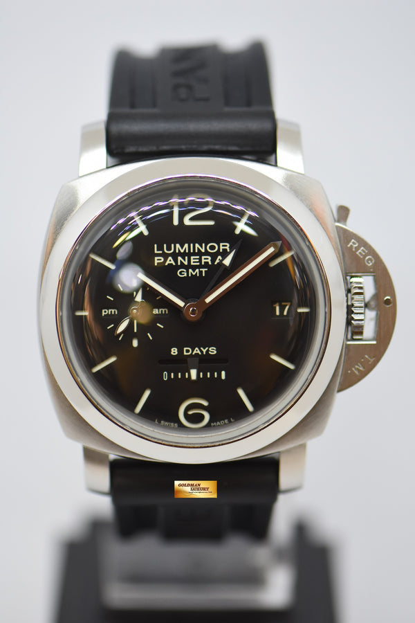 [SOLD] PANERAI LUMINOR GMT 1950 8 DAYS POWER RESERVE am/pm DIAL MANUAL WINDING PAM 233 (MINT)