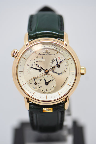[SOLD] JLC GEOGRAPHIQUE 38mm WORLD TIME POWER RESERVE 18K YELLOW GOLD ...