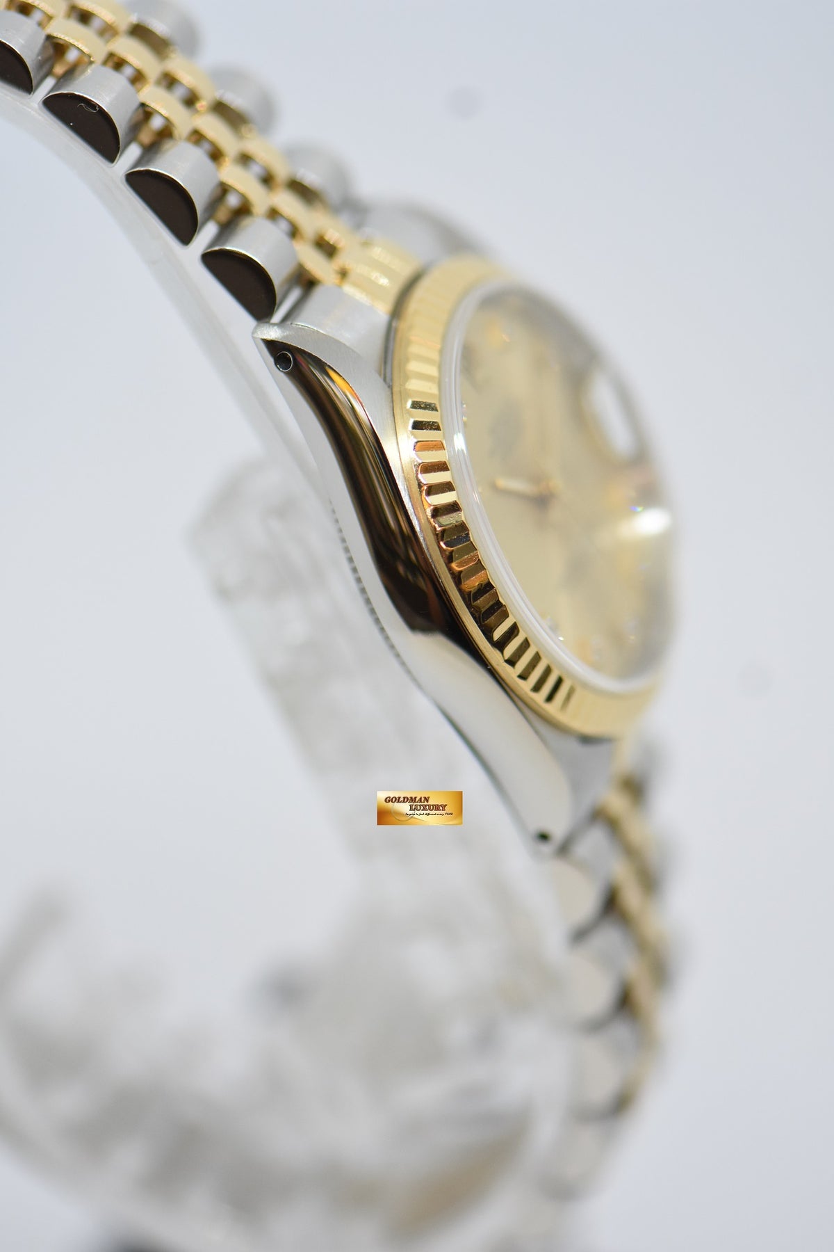 [SOLD] ROLEX OYSTER DATEJUST 31mm HALF-GOLD IN JUBILEE BRACELET DIAMOND DIAL 68273 (NEAR MINT)